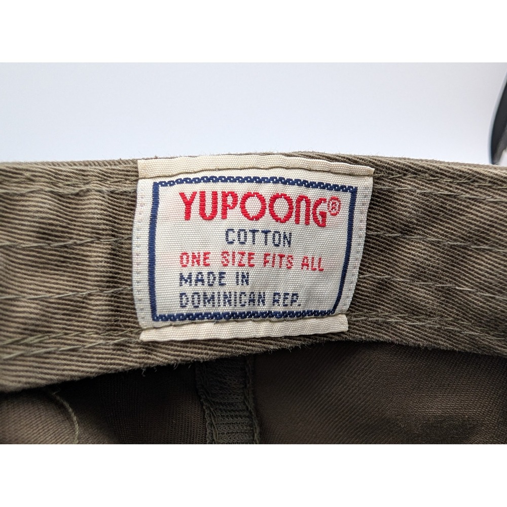 Yupoong Montgomery Brewing Co Cafe Hat Olive Green Cotton Adjustable Strapback - Picture 6 of 6
